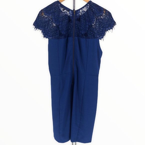 Brixton Ivy Cobalt Blue Lace Tenley Cap Sleeve Dress StitchFix NWT size XL - Picture 8 of 13
